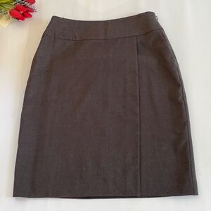 Eileen Fisher Wool Blend Womens Skirt Faux Wrap Medium Pencil Career Business